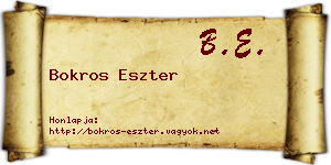 Bokros Eszter névjegykártya